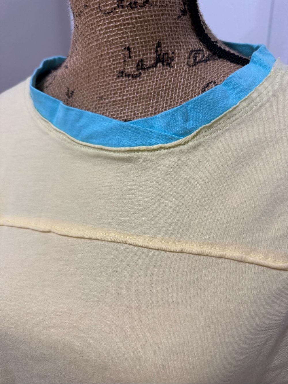 Yellow & Blue Color-Block Tee - Picture 3 of 8
